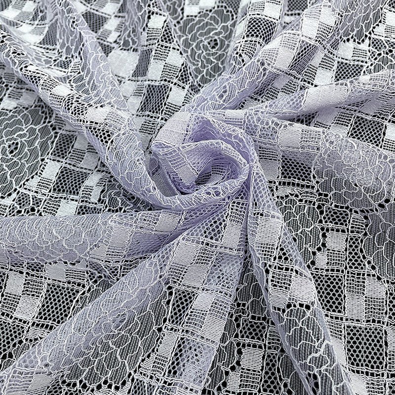 Lace Fabric Dress Geometric Nylon for Women's Wear Wholesale Supplier 12